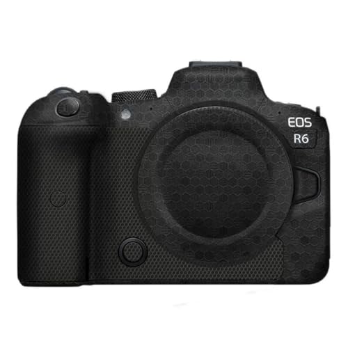 Camera R6 Skin for Canon EOS R6 EOSR6 Anti-Scratch Vinyl Wrap Cartoon Film Body Protector Coat Photography Accessories Sticker (Honeycomb Black) - color: Honeycomb Black