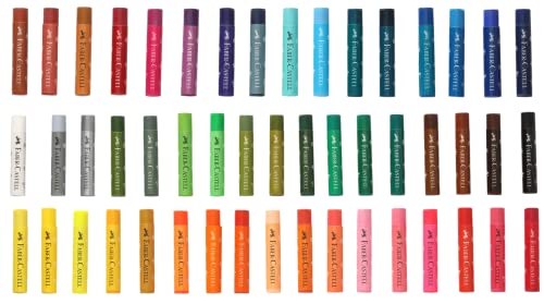 Faber-castell Oil Pastels Set of 50 Easy to Pack and Carry Colour Tool Box (Plastic Box Packing)