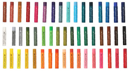 Faber-castell Oil Pastels Set of 50 Easy to Pack and Carry Colour Tool Box (Plastic Box Packing)