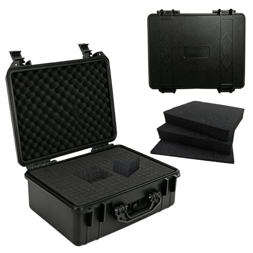 11 x 9.5 x 5 in Hard Case with Customizable Pluck Foam for Equipment