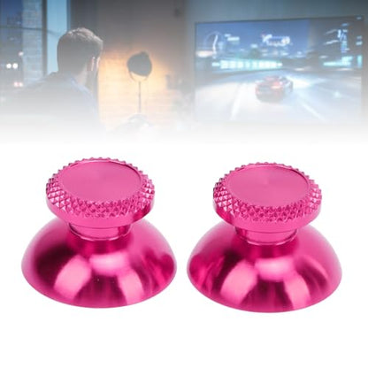 Pomya Thumbsticks for Controller, 2Pcs Metal Thumb Grip Replacement for Handheld Game Console, Aluminum Alloy Analog Thumb Sticks Accessories () - color: Aubergine