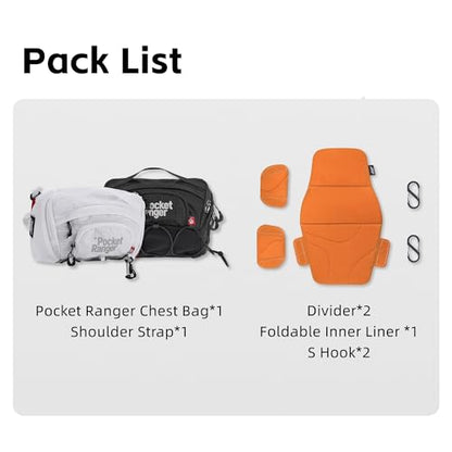 VSGO Pocket Ranger 2.4L Camera Waist Bag with Removable Padded Insert - color: White