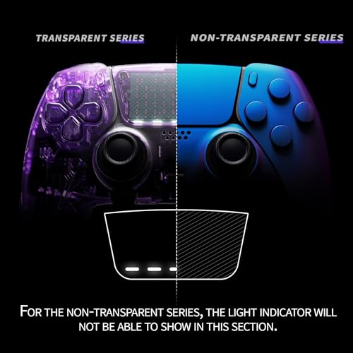 eXtremeRate Full Set Shell with Buttons Touchpad Compatible with ps5 Edge Controller, Chameleon Purple Blue Replacement Decorative Trim Shell Front Back Plates Compatible with ps5 Edge Controller - color: Chameleon Purple Blue