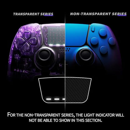 eXtremeRate Full Set Shell with Buttons Touchpad Compatible with ps5 Edge Controller, Chameleon Purple Blue Replacement Decorative Trim Shell Front Back Plates Compatible with ps5 Edge Controller - color: Chameleon Purple Blue