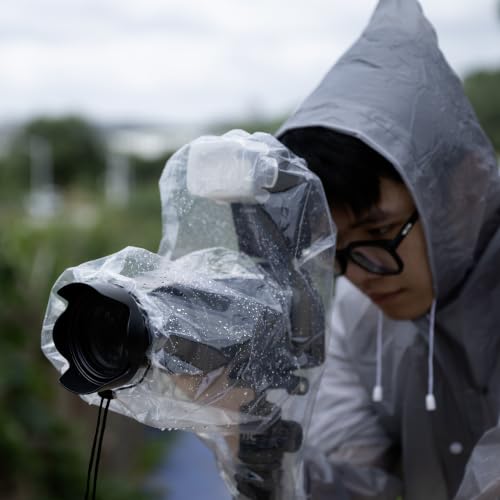 4PCS Clear Camera Rain Cover w Flash for Camera + Lens up to 6.3"x9.8"(DXL) - color: (4Pack)for Camera w Flash