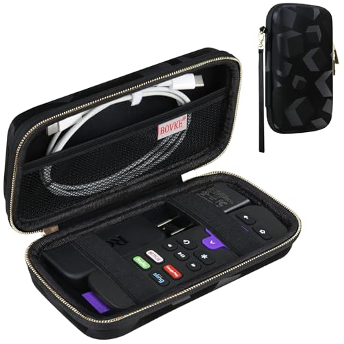 BOVKE Case for Roku Voice Remote/Roku Voice Remote Pro 2nd Ed, Black Cube - color: Black Cube