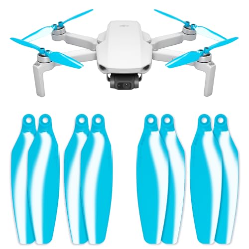 Master Airscrew Stealth Propellers for DJI Mini 2, Mini 2 SE, Mini SE & Mini 4K - Blue, 4 propellers in set - color: Blue