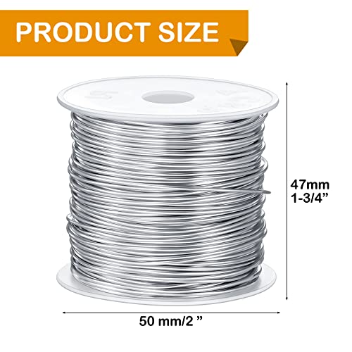 Funrous 5 Rolls Copper Wire 18 20 22 24 26 Gauge with Pliers,Silver - color: Silver