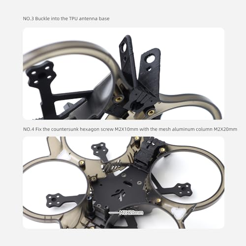 HGLRC 2inch Cinewhoop FPV Drone Frame for FPV Cinewhoop Racing Drone Quadcopters (Black)