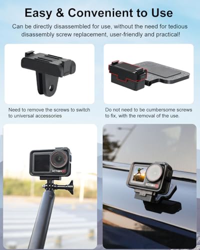 Magnetic Stand Base for DJI Osmo Action 5 Pro/4/3/OSMO 360 Mount Accessory - size: 1PC-with magnetic base