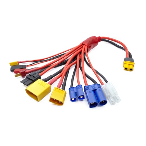 RC Lipo Battery Charger Adapter Connector 10 in 1 Splitter Wire Cable XT60H