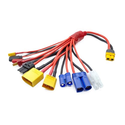 RC Lipo Battery Charger Adapter Connector 10 in 1 Splitter Wire Cable XT60H
