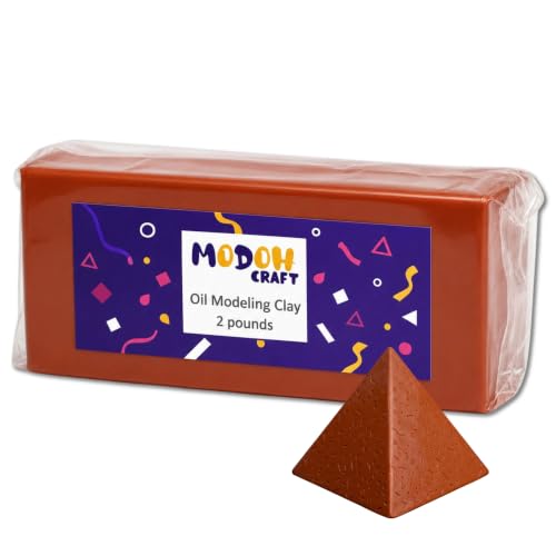 Non Drying Modeling Clay Oil Based Plasticine, Terracotta, 2 Lbs - color: Terracotta, size: 2 lbs