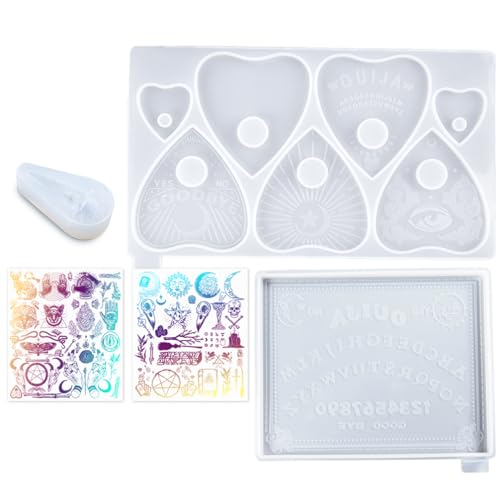Spirit Board Planchette Silicone Mold Epoxy Resin Insert Film Pack of 5