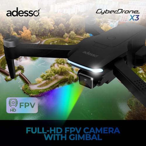 Adesso CyberDrone X3 Drone, 2K FPV Camera