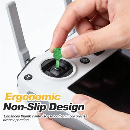 MECCANIXITY 2 Set Aluminum Controller Stick, Replacement Joystick Remote Controller Joystick Stick for Mini4 Pro Air3S Drone Remote Accessories, Green - color: Green