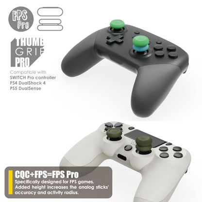 Skull & Co. Skin, CQC and FPS Thumb Grip Set Joystick Cap Analog Stick Cap for Nintendo Switch Pro Controller & PS5 / PS4 / Slim/Pro Controller- White, 3Pairs(6pcs) - color: White, size: Concave-6pcs