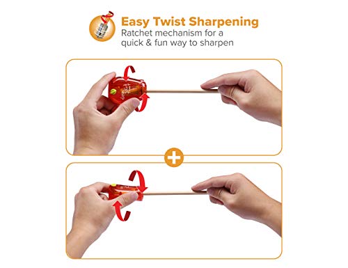 Bostitch Twist-n-Sharp Handheld Pencil Sharpener for Kids, Red - color: Red, size: Single