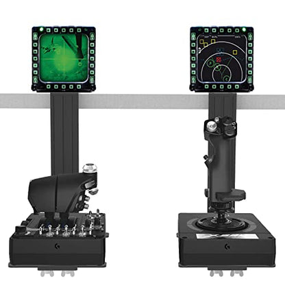 Hikig 2 Pack Desk Mount for Flight Sim Hand-Controller Compatible with Logitech X52 X56 Hotas, Thrustmaster HOTAS Warthog, T.16000M FCS, T.Flight, SimTask Farmstick, Sol-R1, Sol-R2, VKB, VPC, Winwing