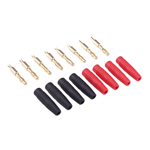 4pairs 4mm Solder Type Banana Plug Male Bullet Connector Charger Adapter for RC LiPo Charger