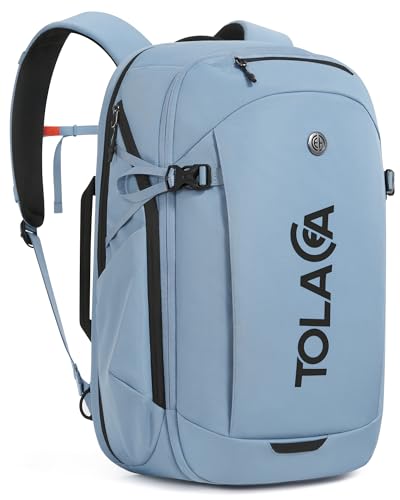Tolaccea Travel Laptop Backpack 32L Carry on Daypack for Work Business - color: Sky Mist