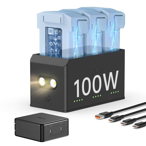 LKTOP 100W Mini 5/4/3 Pro Parallel Charging Hub Kit for DJI Mini Series - size: For Mini 4/3 Series, style: Hub + 100W Charger (2C)