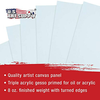 U.S. Art Supply 6 X 6 Inch Art Canvas Board Panels 12 Pack - 8 Ounce - size: 6" x 6"