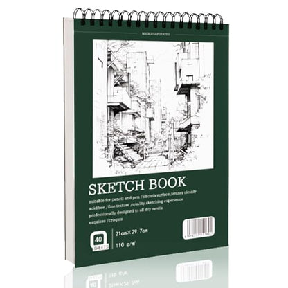 Spiral Art Creation Sketchbook Drawing Paper Notebook Pads for Kids Drawing