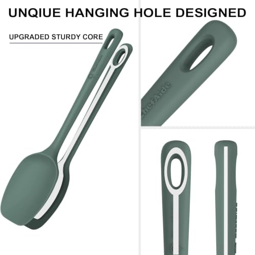 ChefAide 5 Pieces Silicone Spatulas Set, Heat Resistant Rubber Spatula - color: Dried Thyme, size: 5 pieces
