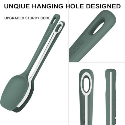 ChefAide 5 Pieces Silicone Spatulas Set, Heat Resistant Rubber Spatula - color: Dried Thyme, size: 5 pieces