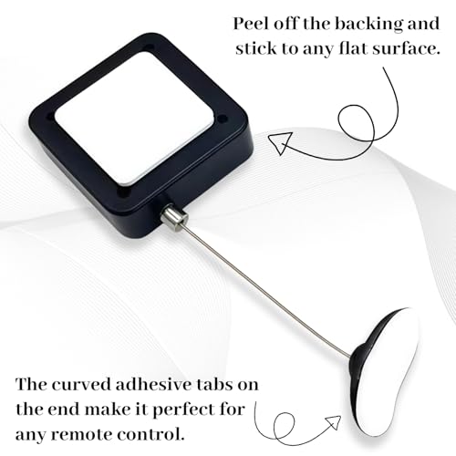 2 Pcs 6.5ft Retractable Remote Control Tether Locks - Adjustable Security Lanyard with Length Clasp for TV Remotes,Gaming Controllers,Tablets Ideal for Showroom,Office,Home