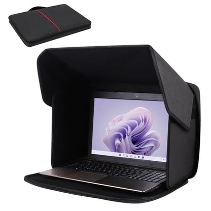 Laptop Sun Shade,Laptop Sun Glare Shield Privacy Cover for Working Outside - size: 12-14''