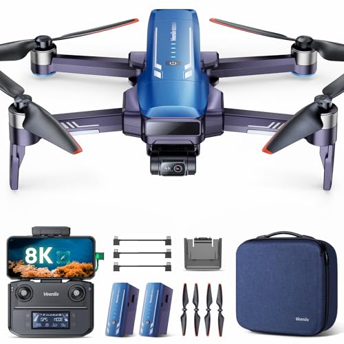 Veeniix V11PRO Drone for Adults 3-Axis Gimbal Quadcopter 8K Camera - color: BLUE