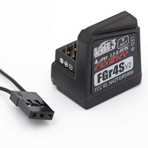 GoolRC Flysky FGr4S V2 Receiver, 2.4GHz 4CH AFHDS 3 Remote Control Receiver PWM/PPM/I-Bus Output Compatible with Flysky Noble NB4 NB4+ NB4 Pro PL18 RC Transmitter for RC Car Boat (2PCS)