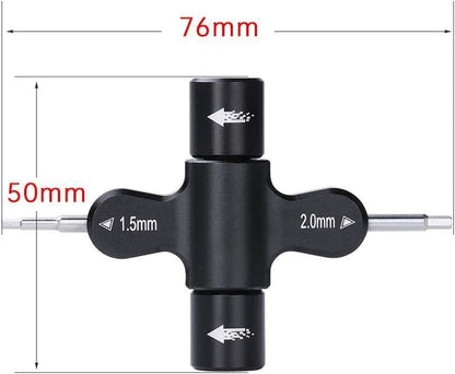 CNC Aluminum Quick Release Socket Wrench Multi-Purpose Prop Tool for FPV Drone RC Plane Airplane DIY Toys