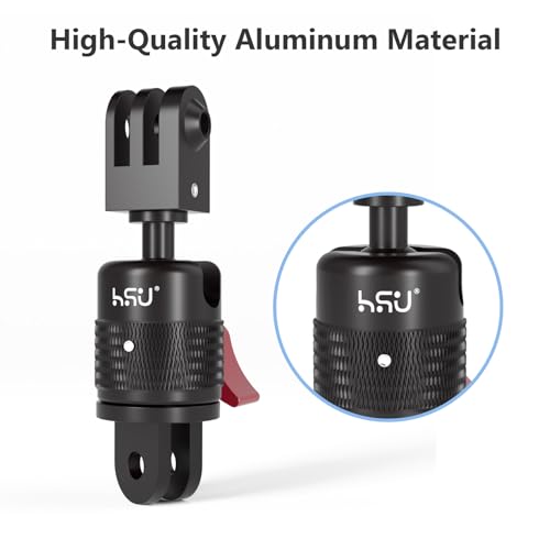 HSU 360° Rotation Camera Mount, Aluminum Vertical Bracket Tripod Adapter - size: 2.54 cm x 2.54 cm x 7.87 cm