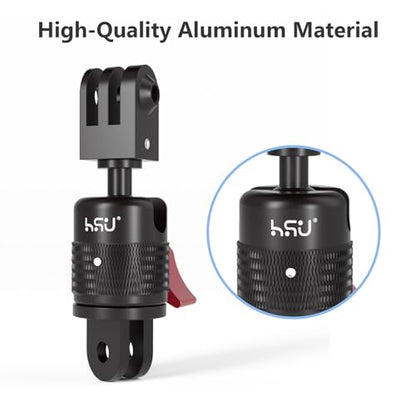 HSU 360° Rotation Camera Mount, Aluminum Vertical Bracket Tripod Adapter - size: 2.54 cm x 2.54 cm x 7.87 cm