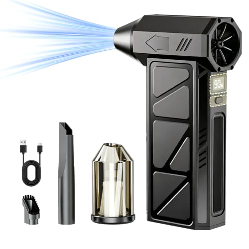 Compressed Air Duster -Turbo Fan,130000RPM Cordless Electric Air Blower