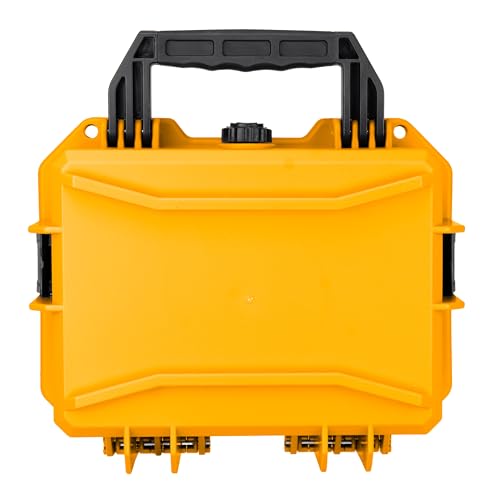 Eylar 11.8" Intact Series Compact Hard Camera Case, Lightweight and Durable Stacker Design with Foam (Yellow) - color: Yellow