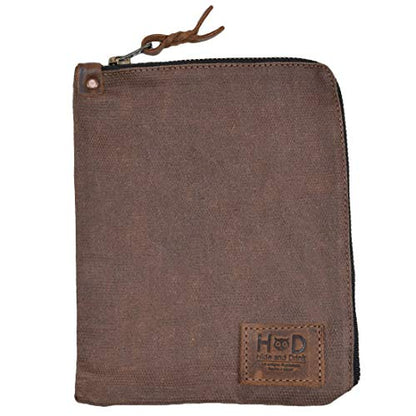 Hide & Drink, Scribbler Case for Notebook Handmade from Waxed Canvas (Honey Bourbon) - color: Honey Bourbon