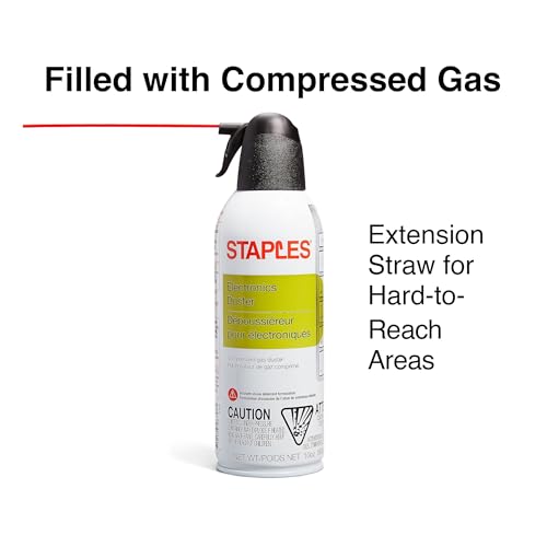 Staples Compressed Air Duster, 10 Oz Cans, 2-Pack
