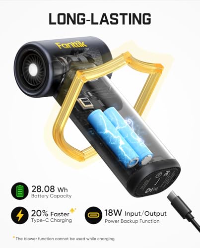 Fanttik B11 Pro Max Electric Air Duster with Powerbank Function (Black) - color: Black