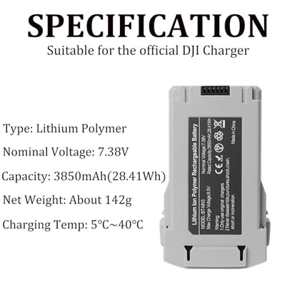 Mini 4 Pro Battery Plus for DJI, 2 Pack 3850mAh-7.38V Intelligent Flight Battery Plus for DJI Mini 3 Pro Series Drone Replacement - color: battery*2