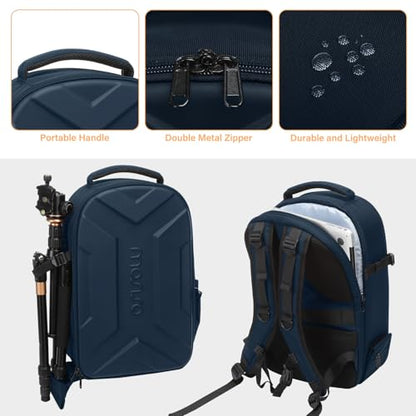 MOSISO Camera Backpack, Photography Camera Bag Waterproof Hardshell Case - color: Steel Blue