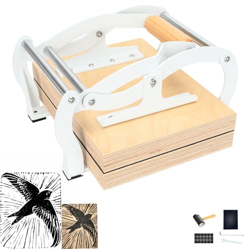 TOPOWN Linocut Printing Hand Lever Press Machine, Linocut Press Machine - color: White