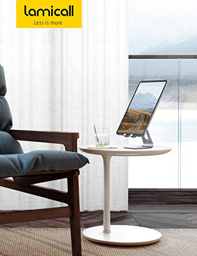 Lamicall Tablet Stand Holder for Desk - Adjustable Stand for 4-13" Tablets - color: Silver