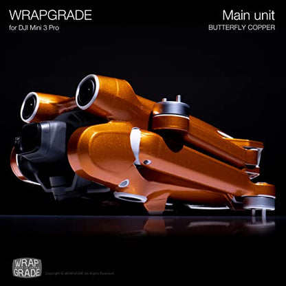 WRAPGRADE Skin Stickers Compatible with DJI Mini 3 Pro | Main Unit (Butterfly Copper) - color: Butterfly Copper