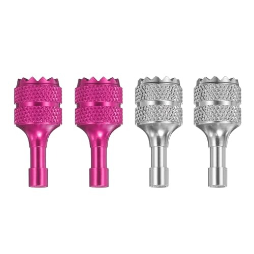 MECCANIXITY 2 Set Aluminum Controller Stick, Replacement Joystick Remote Controller Joystick Stick for Mini4 Pro Air3S Drone Remote Accessories, Fuchsia/Silver - color: Fuchsia/Silver