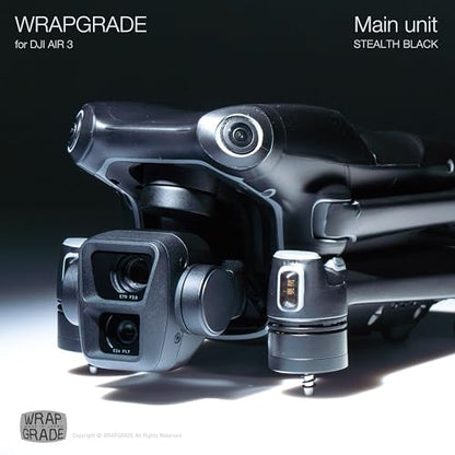 WRAPGRADE Skin Stickers Compatible with DJI Air 3 | Full Wrap (Stealth Black) - color: Stealth Black
