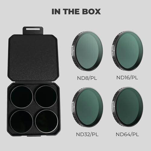 Freewell ND8/PL, ND16/PL, ND32/PL, ND64/PL Filter Set for Osmo Action 6 - style: Bright Day ND/PL Kit